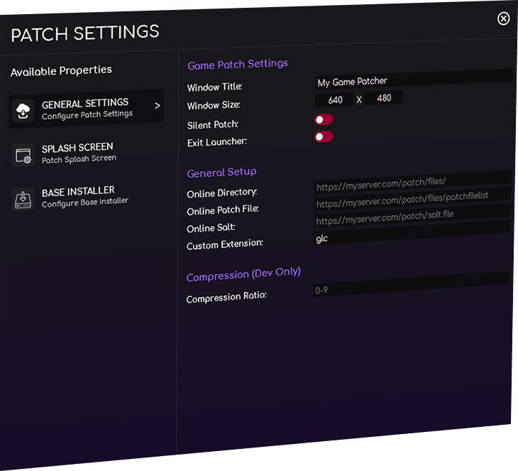 patch settings